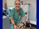 Dr. Jessica Marshall celebrating her 100 Robotic Surgery